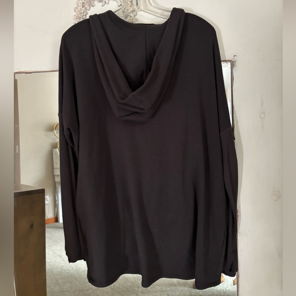 Athleta Walnut Brown Purana Wrap Fitness Sweatshirt Women's Size M - Picture 3 of 5